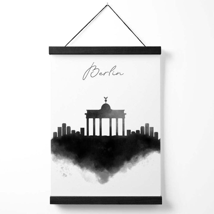 Akvarellplakat fra Berlins skyline med oppheng