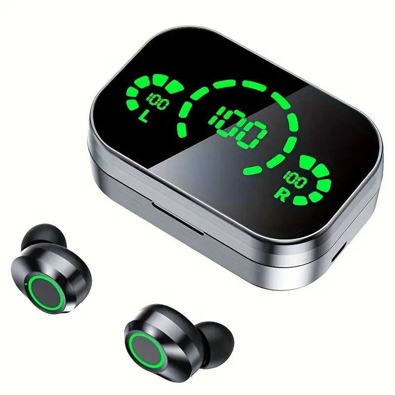 Skanto | Soniq - UltraBass Trådløse Ørepropper – Sporty In-Ear Hodetelefoner med Ladeetui