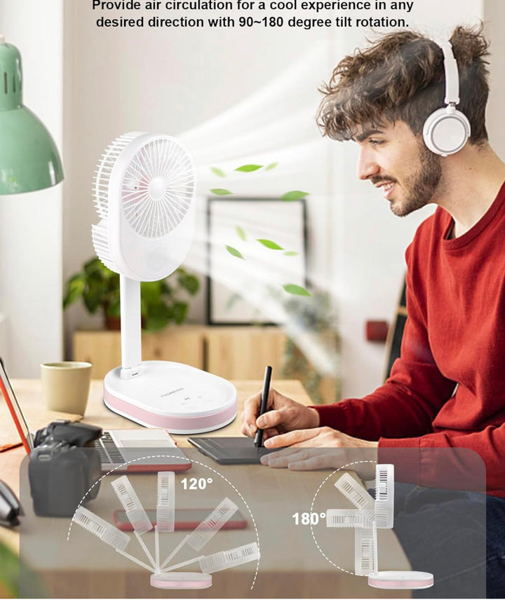 MULTI-FUNCTION FOLDING FAN WITH LIGHT | Skanto