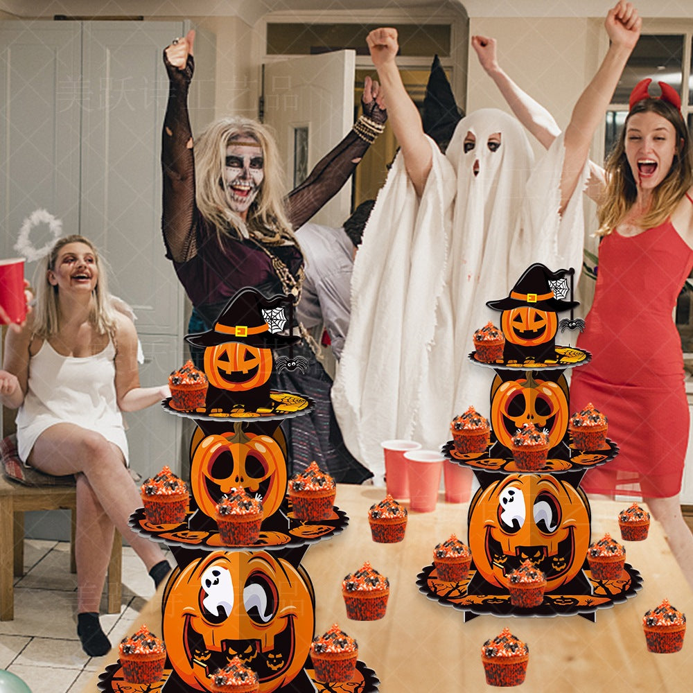 Skanto | HauntTower Halloween Tematisk Cupcake Ställ