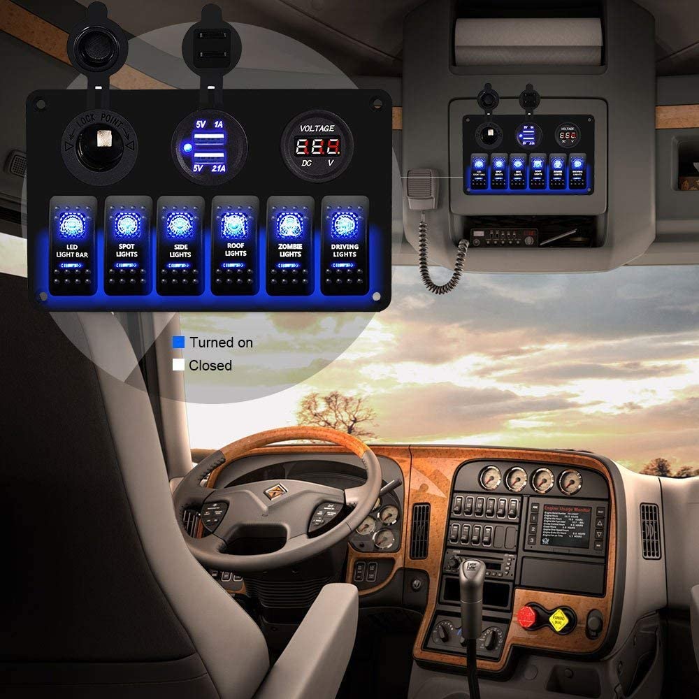 Skanto | Rocker Switch Panel 6 Vei