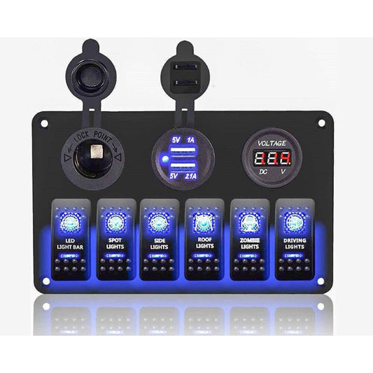 Norvo | Rocker Switch Panel 6 Vei