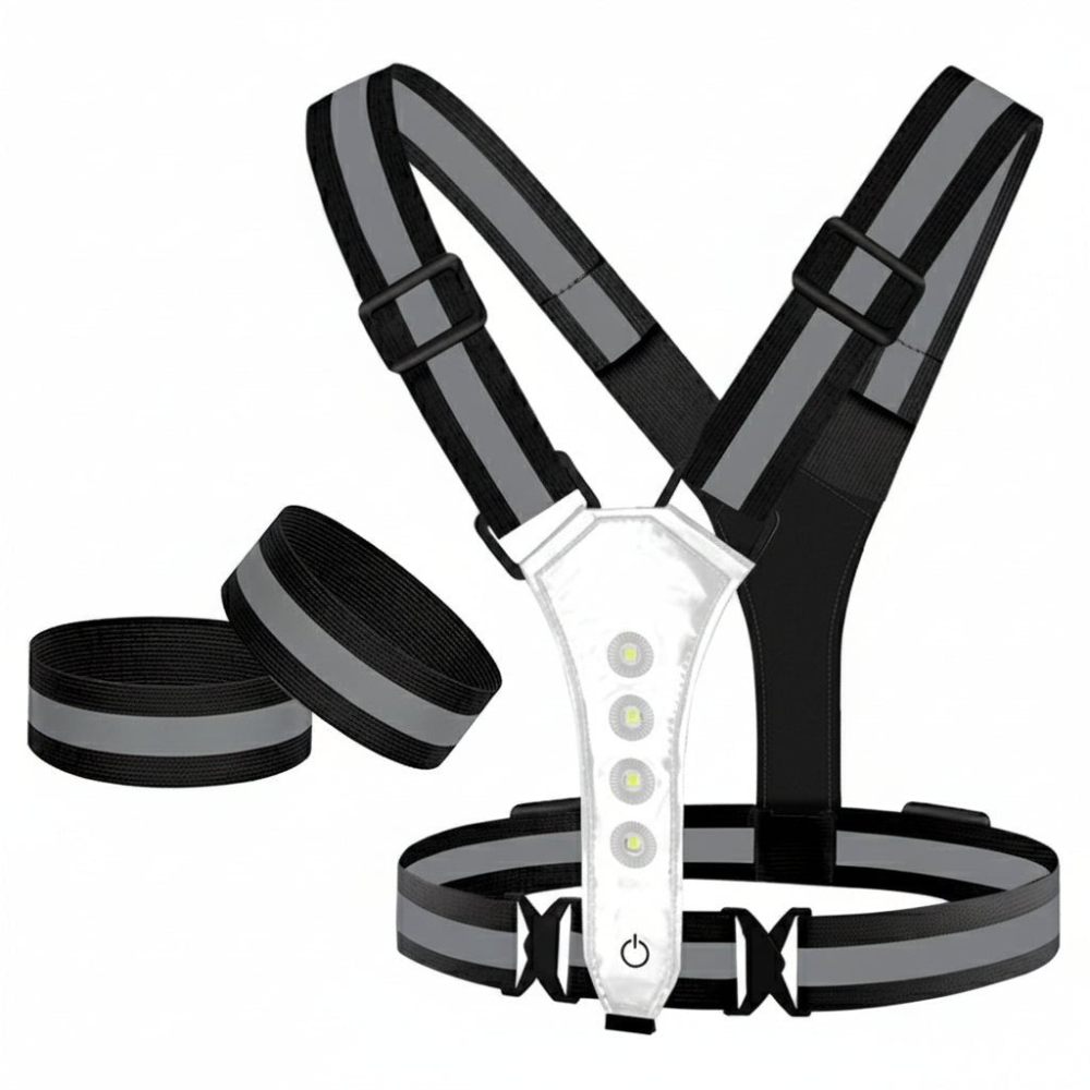 LED Sikkerhetsvest Pro – Refleksiv 360 Synlig Vest | Skanto
