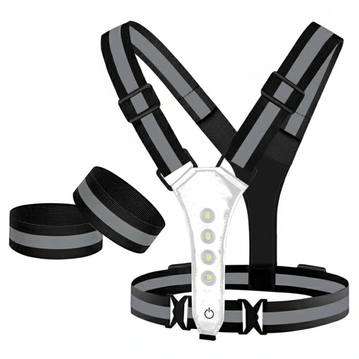 LED Sikkerhetsvest Pro – Refleksiv 360 Synlig Vest | Skanto