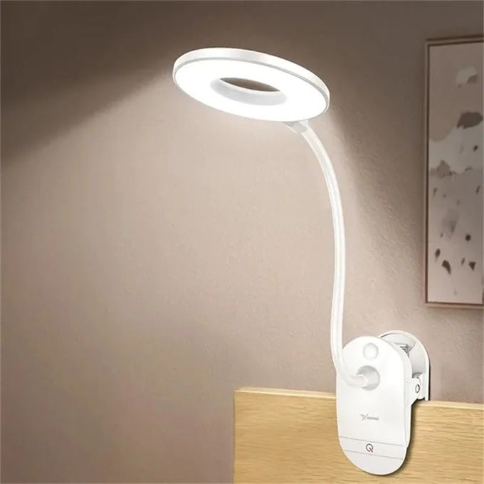 Skanto | Oppladbar LED Bordlampe med Klemme – Justerbar Skrivebordslampe for Hjemmekontor og Studier