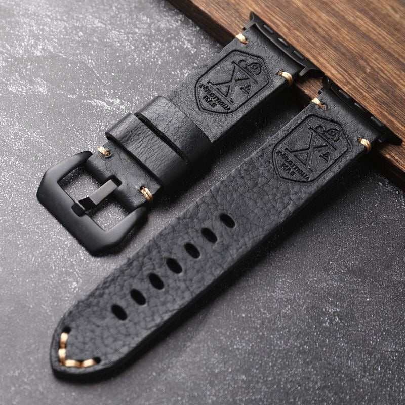 Skanto | Håndlaget Vintage Skinn Apple Watch Band