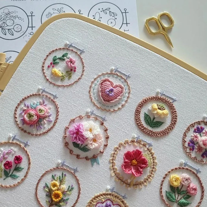 Skanto | Lite Blomster Ramme Stitch Sett