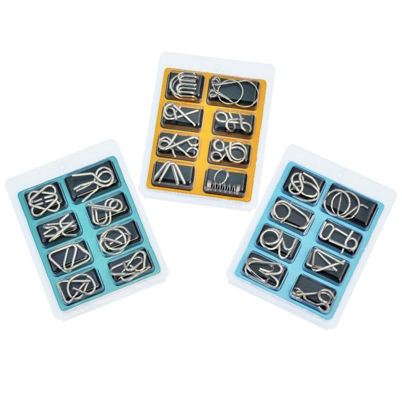 Metal Puzzle Toys Set (8 Pieces) | Skanto