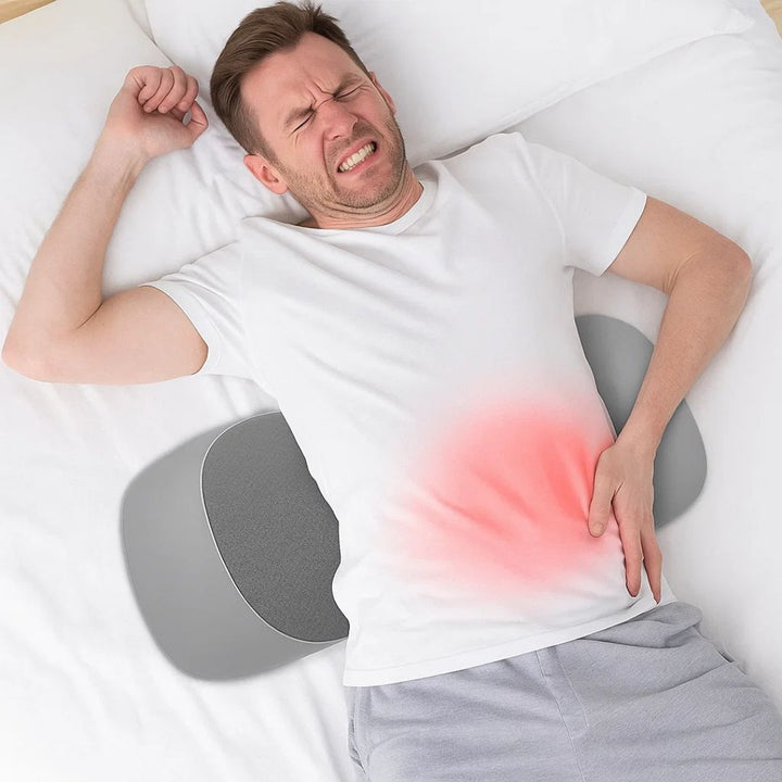 SpineEase | Lumbal støtte minneskum pute – Rygg smerte lindring – Pustende trekk – Ergonomisk søvn hjelp Skanto