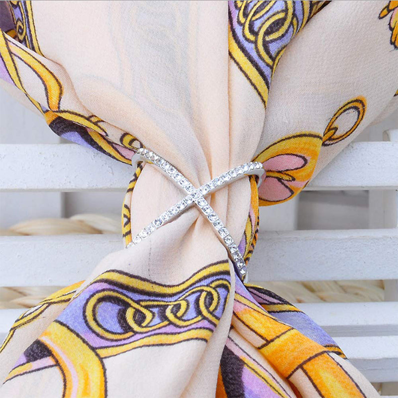 Skjerf Loop Ring Rhinestone Inngjelt | Skanto