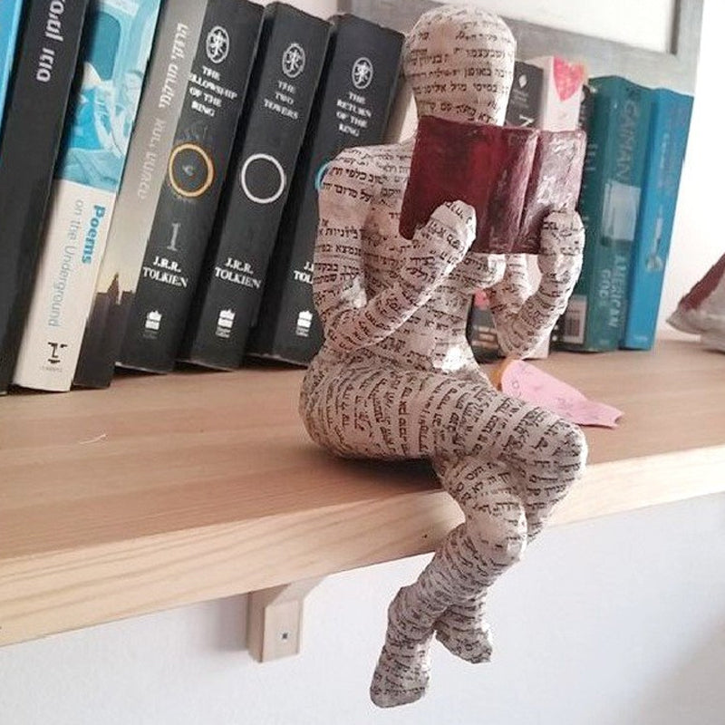 Resin Moderne Lesende Kvinne Statue Ornament i Form av en Lærer | Skanto