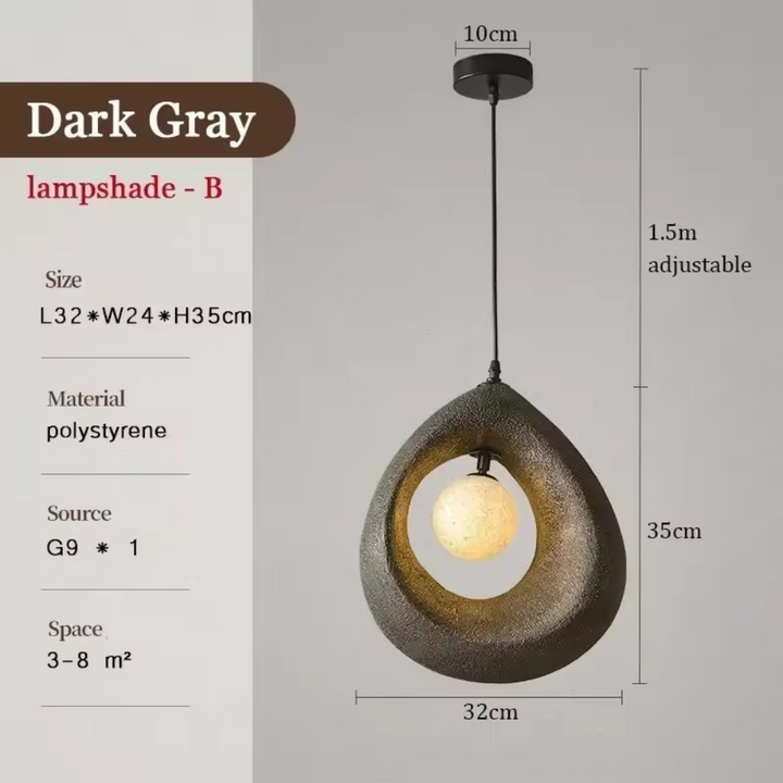Skanto | Japansk Wabi Sabi Pendellampe med Minimalistisk Design