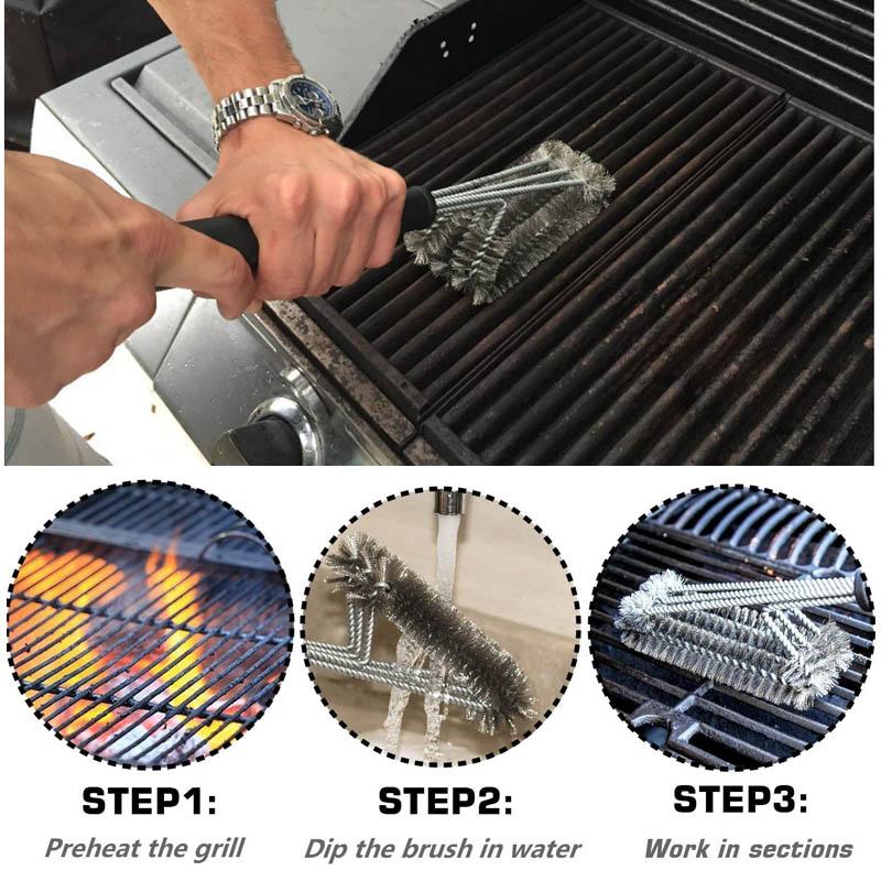 360° Roterbar 18" BBQ Rengjør Grillbørste | Skanto