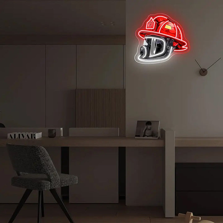 Skanto | Brannmann Hjelm Neon Skilt
