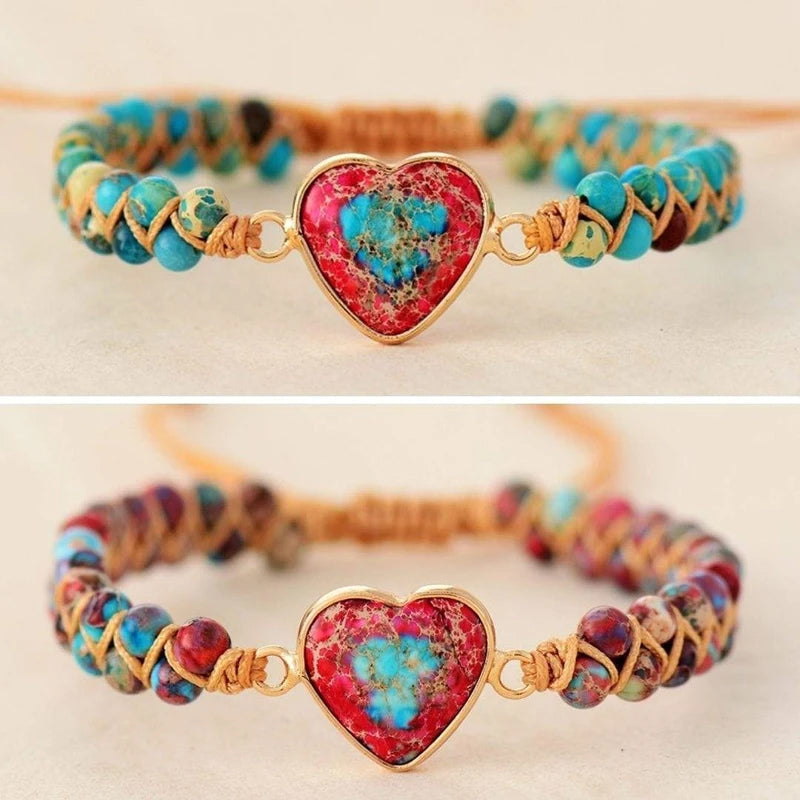 Skanto | Passionate Heart-Jasper Armbånd