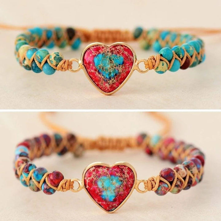 Skanto | Passionate Heart-Jasper Armbånd