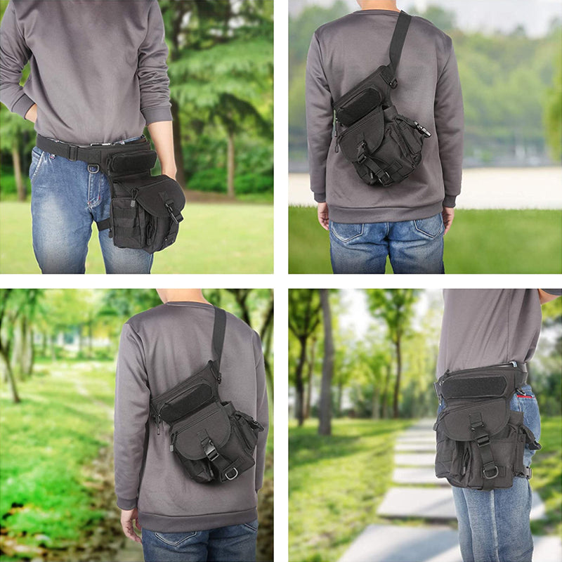 Skanto | Nylon Vanntett Menn Taktisk Livbånd Leg Travel Belt Bag