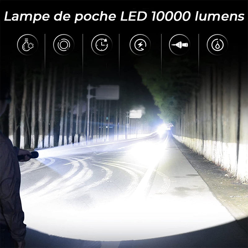 Taktisk oppladbar laser LED lommelykt | Skanto