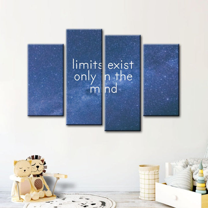 4-delt Galaxy Motivasjon - Lerret Veggkunst Maleri | Skanto