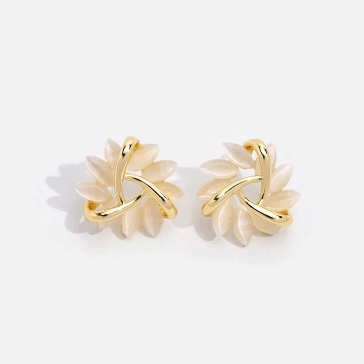 Chic Opal Floral Stud Øredobber Skanto