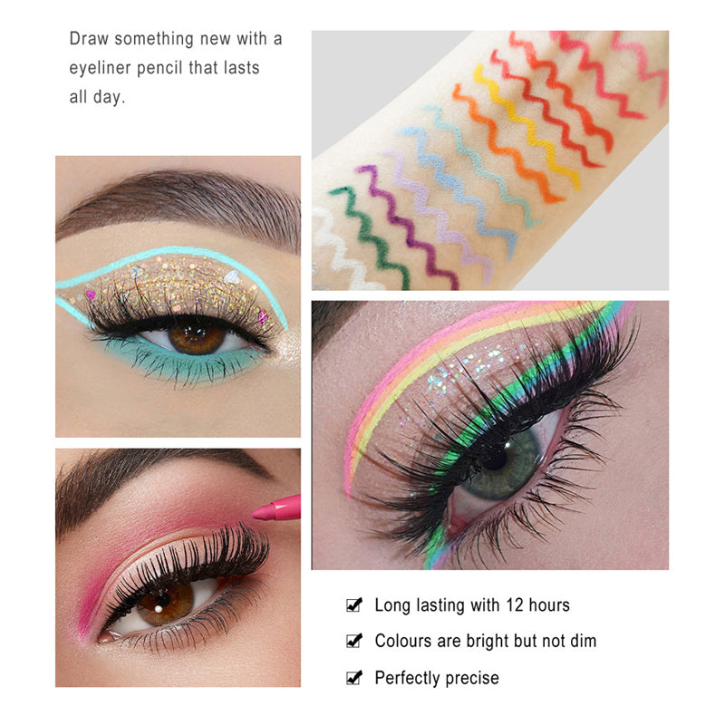 20 PCS Fargede Eyeliner Blyant Sett | Skanto