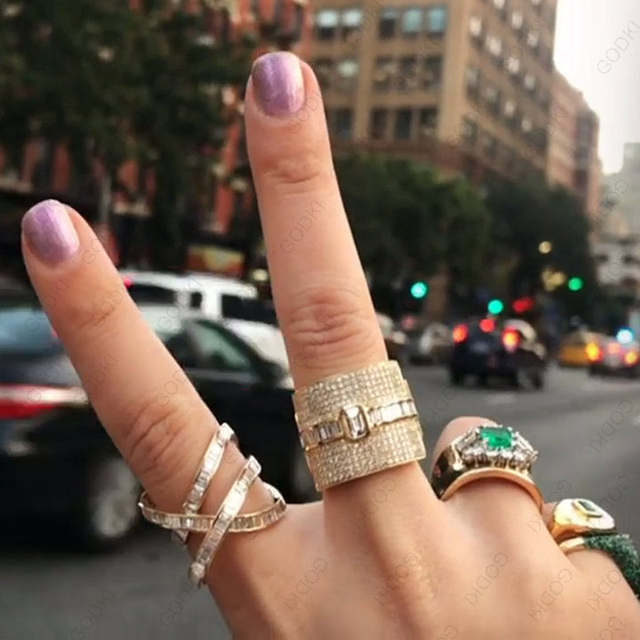 Skanto | Monaco Design Luksuriøs Statement Stabil Ring For Kvinner