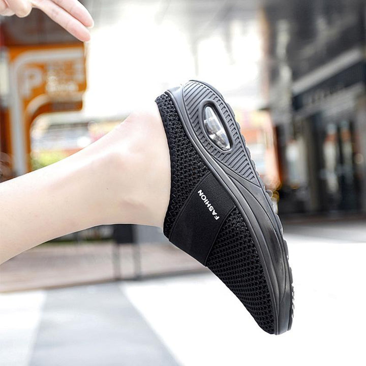 Skanto | Flate Slingback Sandaler Laget av Mesh
