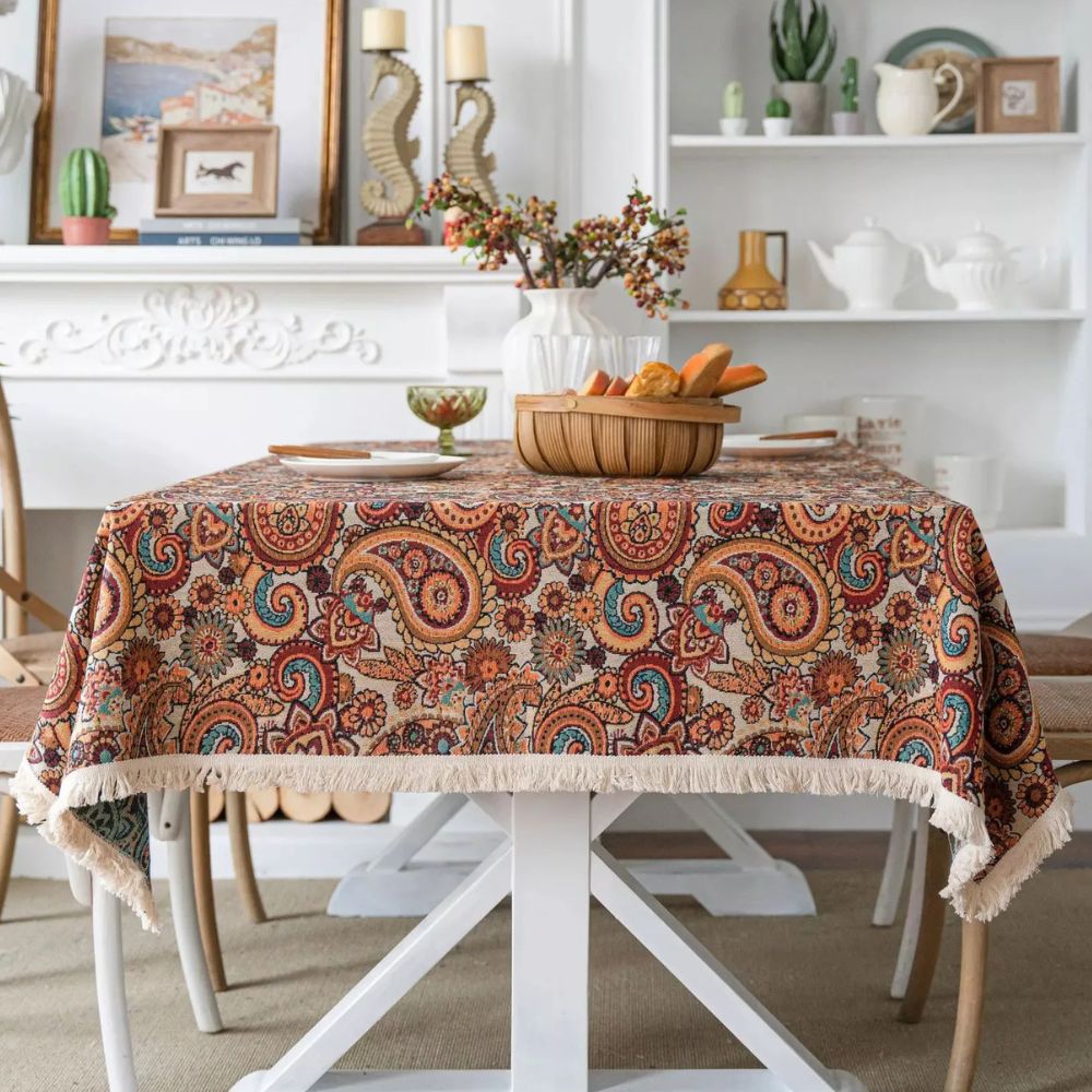 Skanto | Amber Paisley Duskebordduk