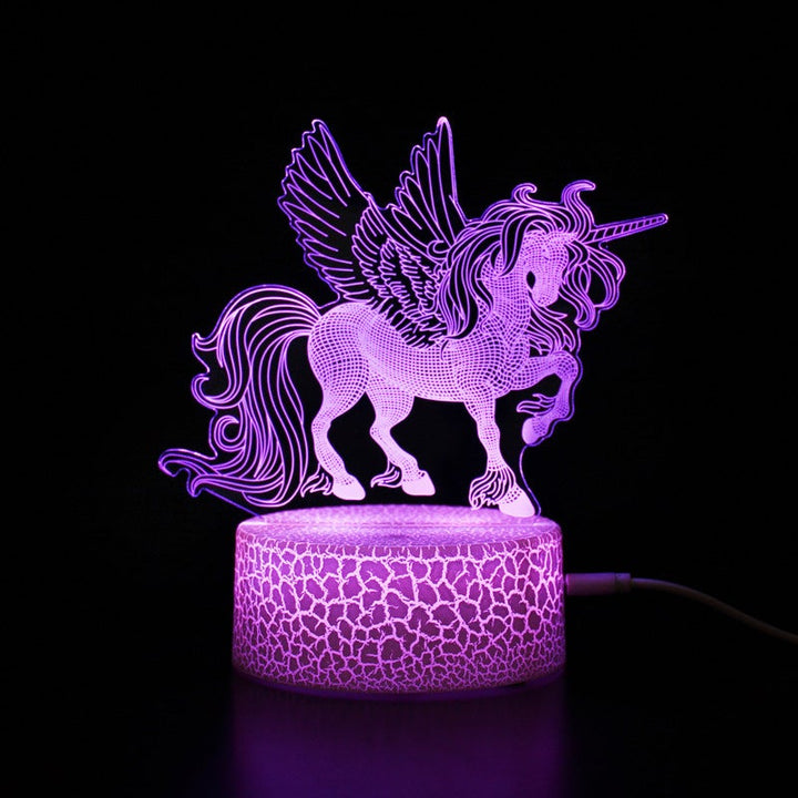 Nattelys LED farge dinosaur med fjernkontroll flere stilarter | Skanto