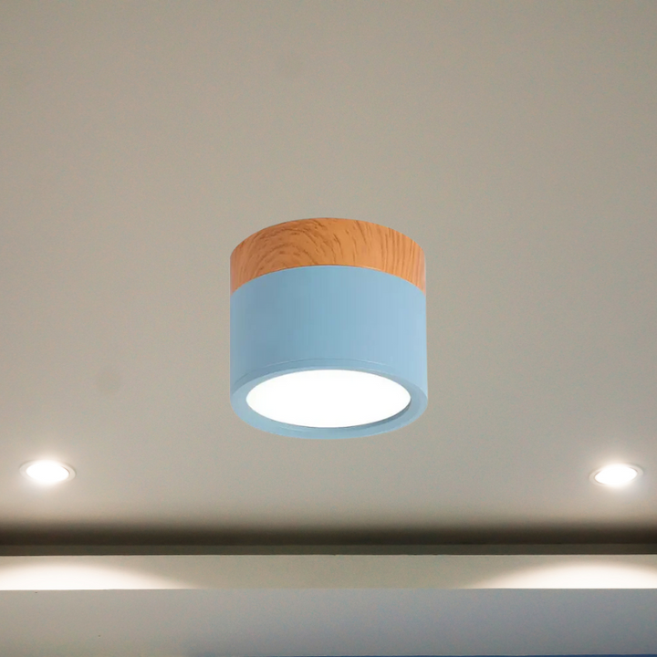 Sylinderformet LED taklampe for stilige gangområder | Skanto