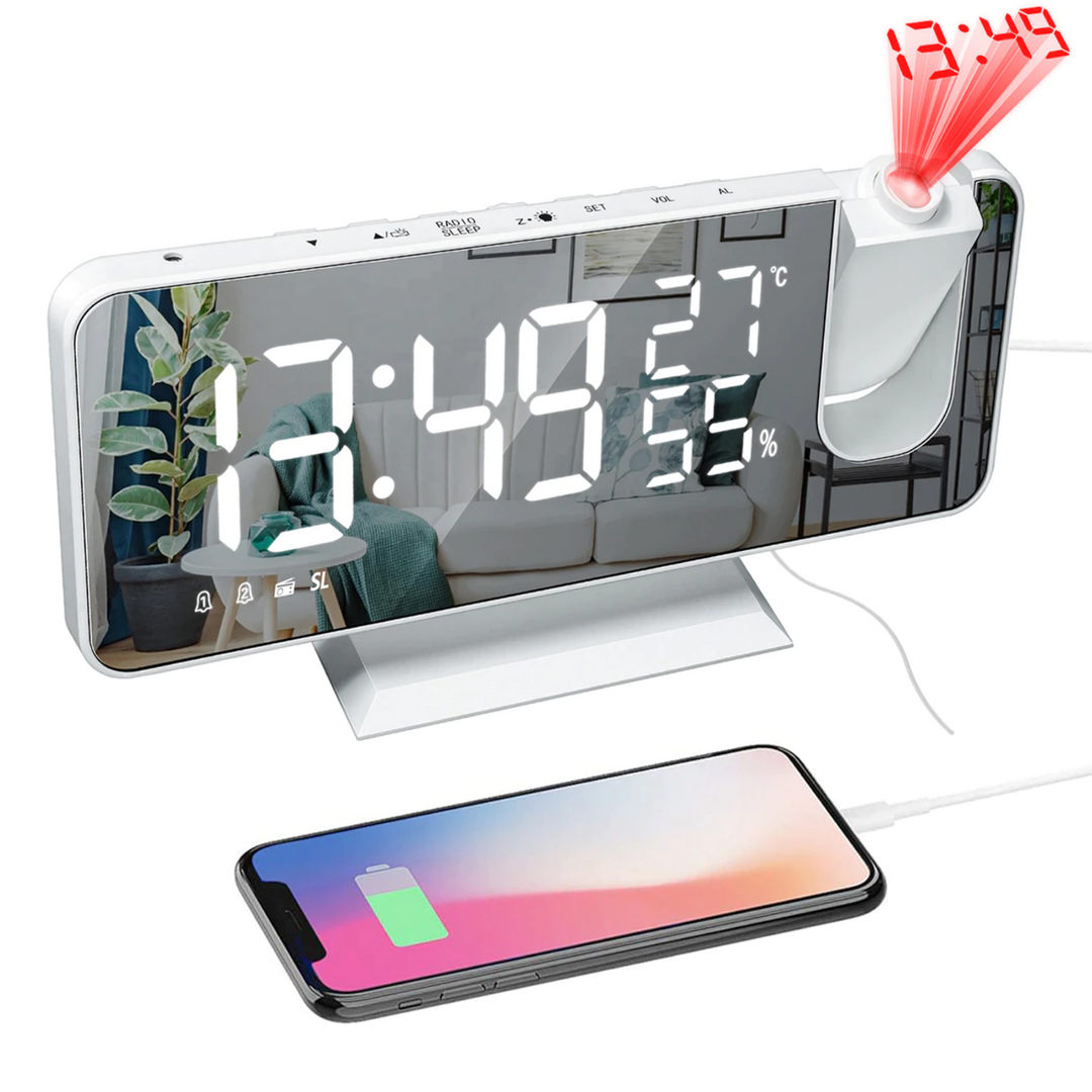 Astronatic™ Vekkerklokke - LED-skjerm med 180° prosjektor Skanto