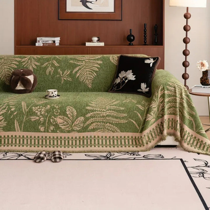 Skanto | Foliage Floral Chenille Sofa Cover