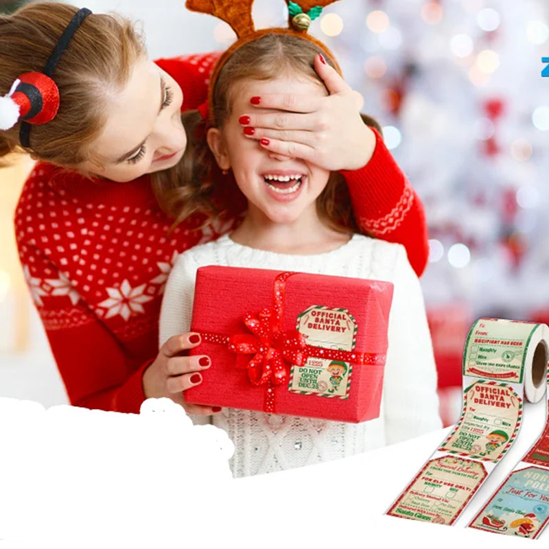 Juldekorasjonsklistremerkerull (200 stykker) | Skanto