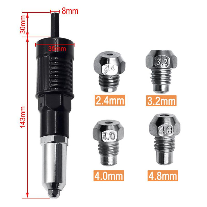 Skanto | Profesjonell Rivepistol Adapter Sett