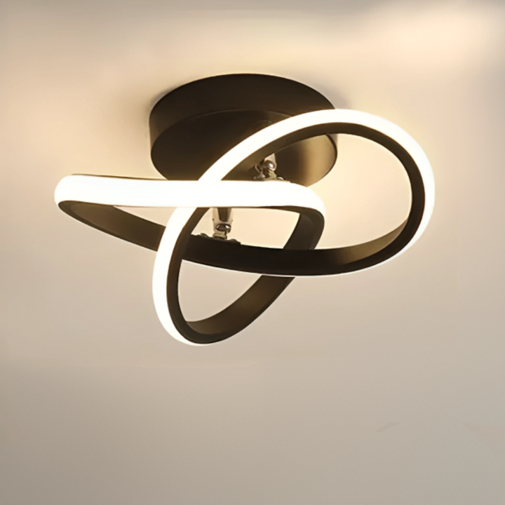 Moderne LED-taklampe 18 W | Kreativt design med 2 ringer | Energiøkonomisk belysning for stue og kontor 24 cm