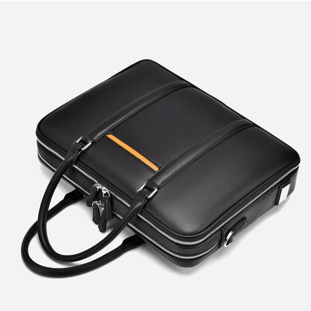 Skanto | Manhattan Læder Forretnings Laptop Dokumentmappe Crossbody Håndtaske