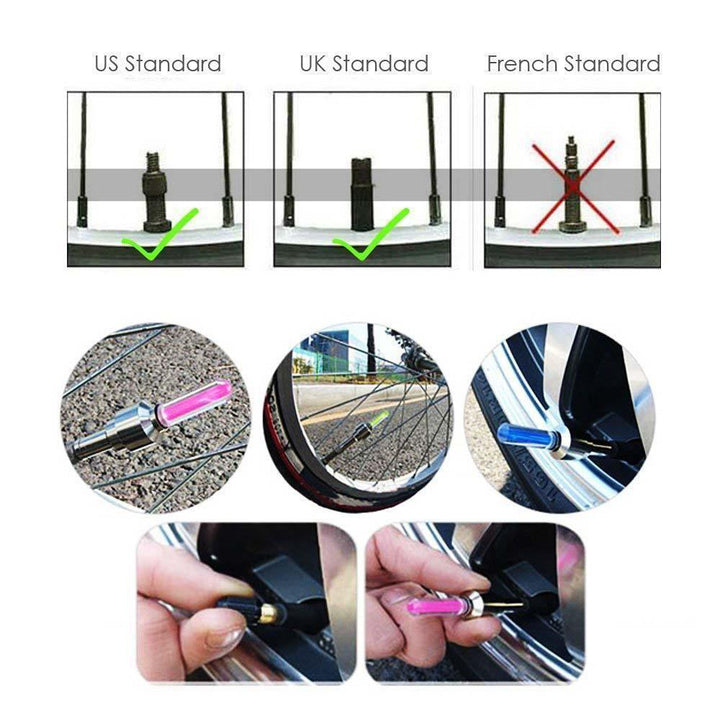 Premium LED ventilkapsler for hjul (2 stk) | Skanto