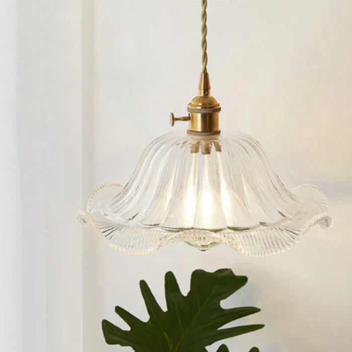 OpulentGlow Pendel – Elegant Glass Henge Lamp Skanto