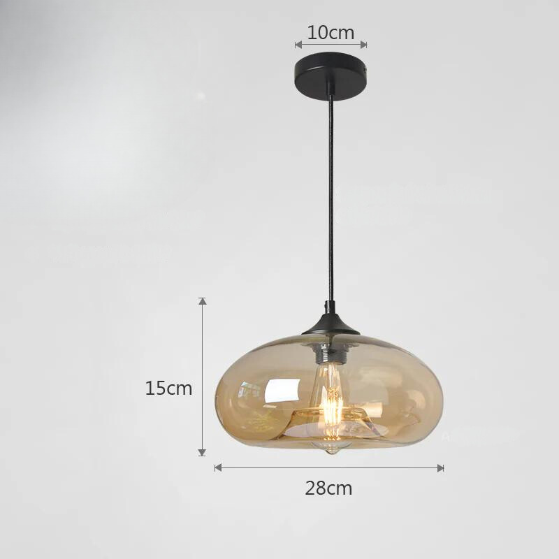 Skanto | Vintage Pendellampe av Farget Glass