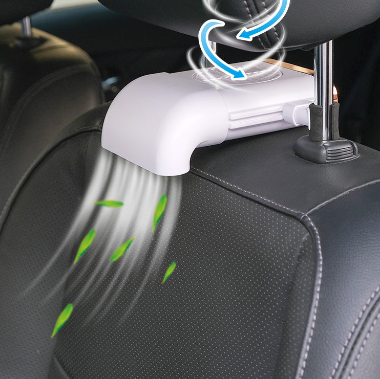 Multi-funksjonell Mini Bil Baksetefan med Justerbare 3 Hastigheter, Micro USB Strømforsyning og Enkel Installasjon, Kompatibel med de Fleste Biler | Skanto