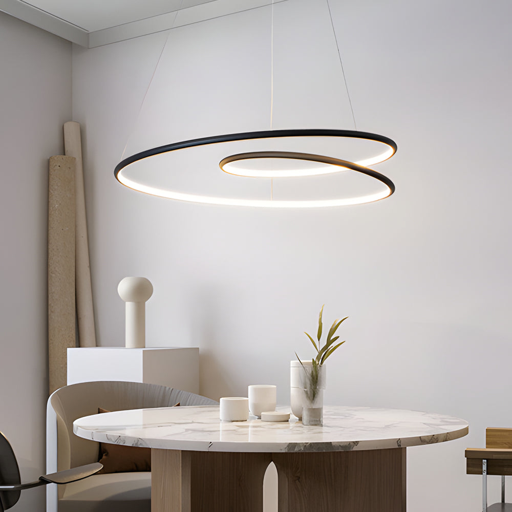 Moderne LED Dimmbar Pendellampe - Høydejusterbar Taklampe for Spisestue & Stue | Skanto
