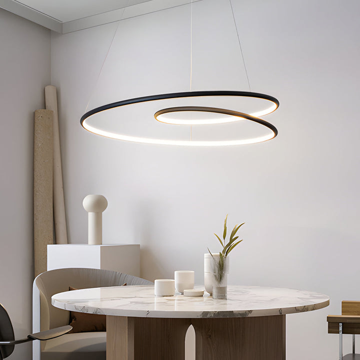 Moderne LED Dimmbar Pendellampe - Høydejusterbar Taklampe for Spisestue & Stue | Skanto