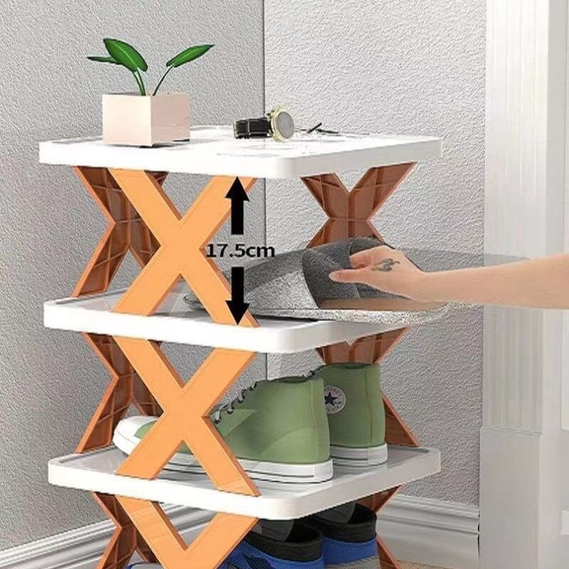 Foldbar Multi-Lags Skoholder, Skoplassering Hylle Organiser | Skanto