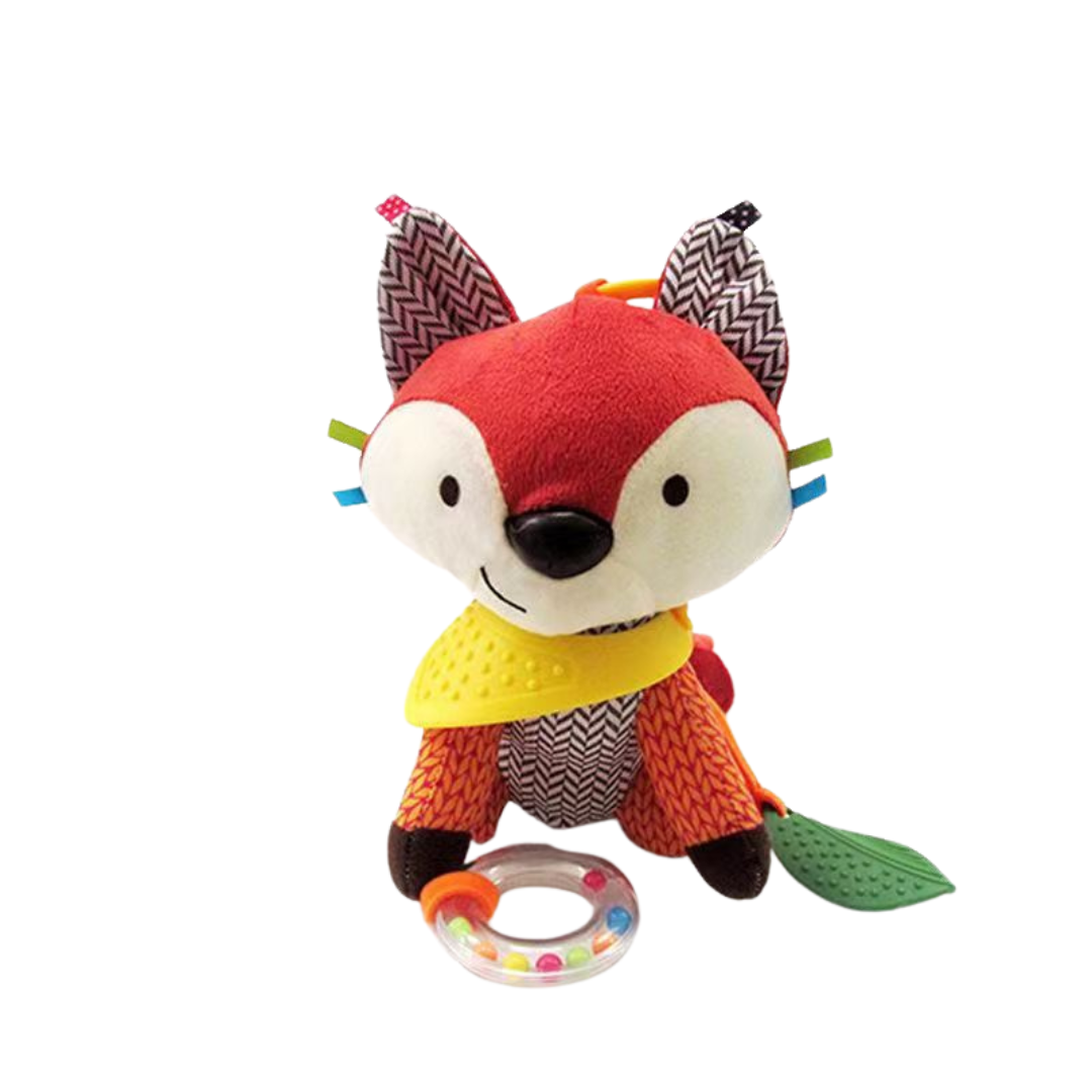 Norvo | Sensorisk babylekefigur med rasle og silikonfeste for tannfrembrudd