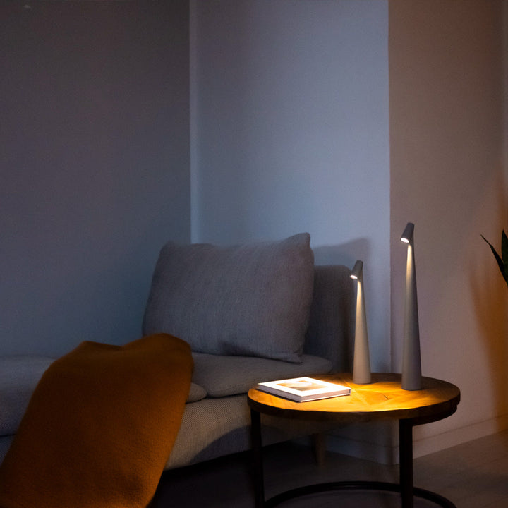 Skanto | Bordlampe Moderne Rød Metall LED Lys