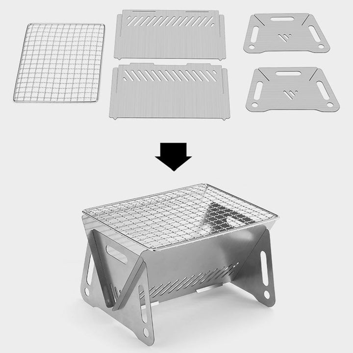 Skanto | Rustfritt stål sammenleggbart grill