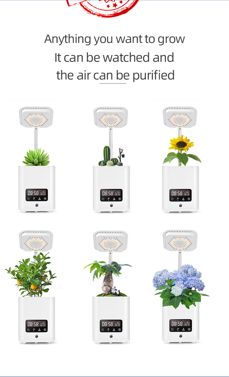 Skanto | Multifunksjonell smart hydroponisk plantepotte med kalender, diffuser og skrivebordslampe
