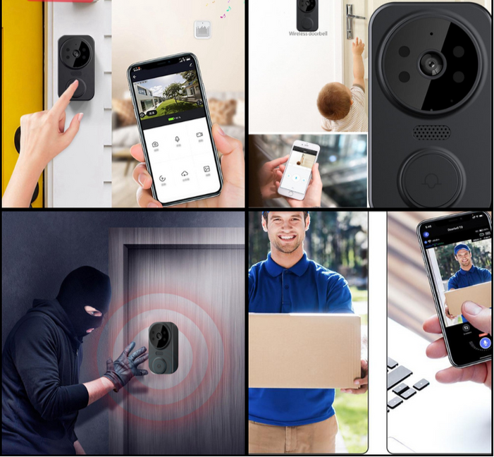 Noctiq Smart Wi-Fi Videodørklokke - HD Kamera, Nattmodus, Bevegelsessensor | Skanto