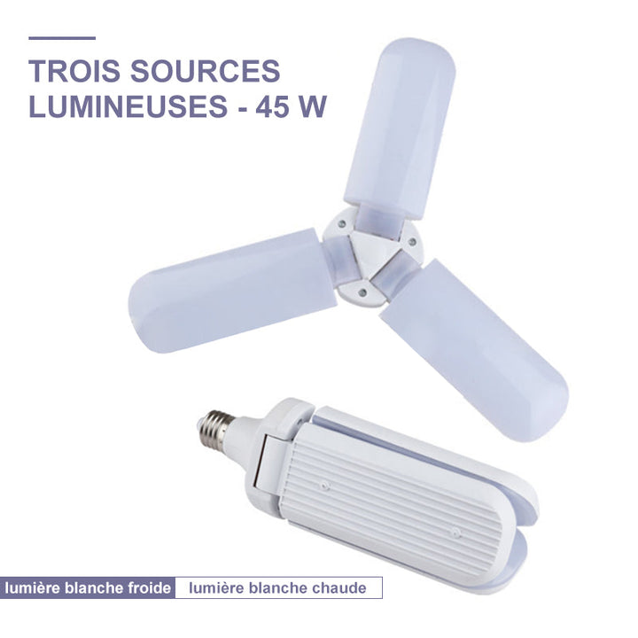 Foldbar deformert universal garasje lampe | Skanto