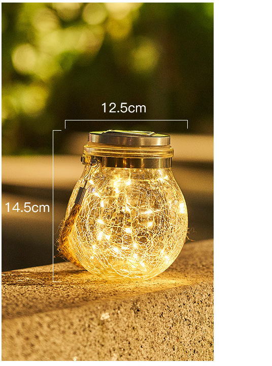 Skanto | Solenergi LED-lanterne i glass – Dekorativ hagebelysning med ledninger og bærehåndtak